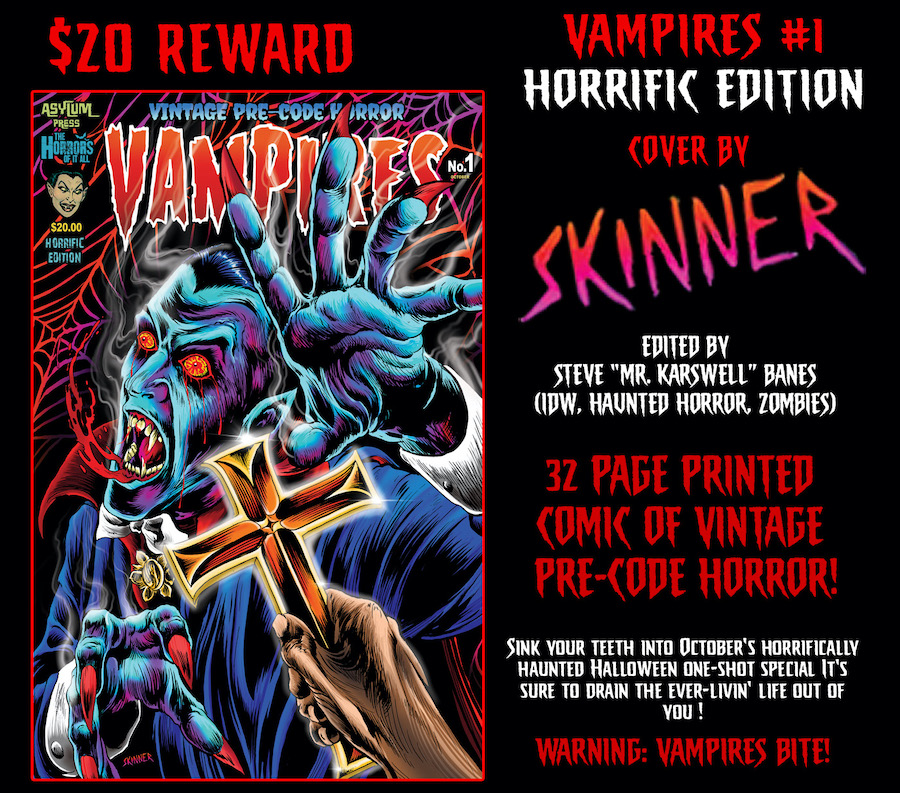 Vampires: Horrific Edition Skinner Cover Kickstarter Reward
