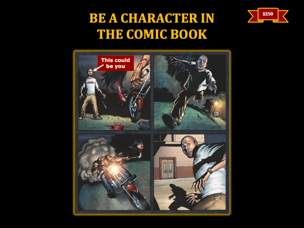 Kickstarter Rewards Be a Character in the Comic Book