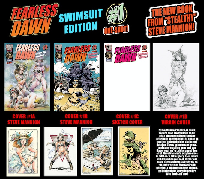 Kickstarter Banner for Fearless Dawn: Swimsuit Edition